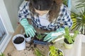 Planting flowers Royalty Free Stock Photo