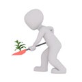 Planting green seeding concept