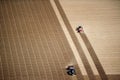 Planting potatoes in an Idaho farm field. Royalty Free Stock Photo