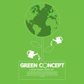 Planting Trees Helps to Brighten The World. And Avoid Pollution Green Concept Vector