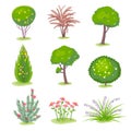 Plants clip art for landscaping design