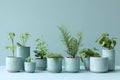 Ceramic pots, Serene, tranquil, calming Sky Blue