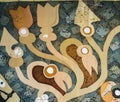 Plants, fragment, hot batik, background texture