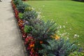 Beds of blooming flowers decorate Sanssouci Park in July. Potsdam, Germany Royalty Free Stock Photo