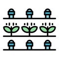 Plants water irrigation icon color outline vector