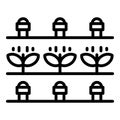 Plants water irrigation icon, outline style