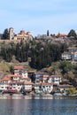 Plaosnik Or Saint Kliment Church and Ohrid Lake, Macedonia Royalty Free Stock Photo