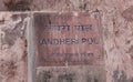 Plaque at Andheri Pol in Ranthambhore Fort Royalty Free Stock Photo