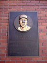 Plaque of baseball legend Willie McCovey on wall