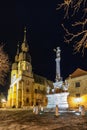 Plaque column called Trojicny stlp in city Trnava at Slovakia Royalty Free Stock Photo