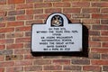 Plaque, Sir Joseph Williamson`s Mathematical School, High Street, Rochester, Kent, England, UK