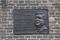 Plaque commemorating the Westertoren Willy Alberti, singer, Amsterdam