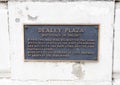 Plaque on Dealey Plaza Monument Royalty Free Stock Photo