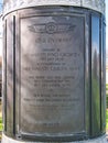 A plaque on the Grade II listed Mersey Tunnel Monument, marking the start of engineering works in 1925