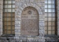 Plaque honoring the memory of Will Rogers presented by the Cherokee Nation