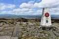Commemorative plaque on Kinder Scout Royalty Free Stock Photo