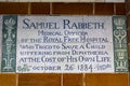 Plaque at the Memorial to Heroic Self-Sacrifice in London, UK