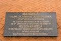 The plaque for the Nelson Mandela sculpture