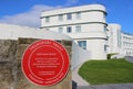 Plaque outside Midland Hotel, Morecambe. Royalty Free Stock Photo