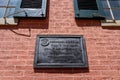 Plaque on the Petersen House where President Lincoln died