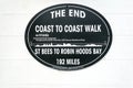 Plaque, Robin Hood`s Bay, Coast To Coast Walk -