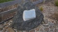 Plaque on stone commemorating ancient Maori Pa site