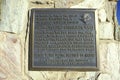 Plaque at Theodore Roosevelt Dam at Theodore Roosevelt Lake, AZ Royalty Free Stock Photo