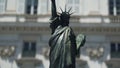 Plaque under Statue of Liberty replica in Nice unveiled by the Mayor of the city