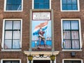 Plaque Watergeuzen on facade of house in Brielle, Netherlands Royalty Free Stock Photo