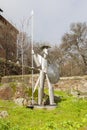 Don Quixote steel sculpture made by the artist 08anuel Iglesias