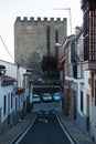 Torre Lucia defensive tower and medieval walls of Plasencia,market city