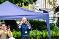 Muslim families had a collection monies for Cancer Research UK charity