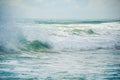 plashing turquoise waves of the ocean. natural background Royalty Free Stock Photo