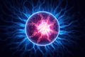 Plasma ball on black. Plasma ball with binaries. Royalty Free Stock Photo