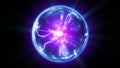 Plasma ball in blue and purple colors looped. HD 1080.