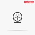 Plasma globe flat vector icon