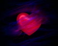 Plasma heart on dark background