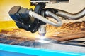 Plasma or laser cutting metalwork Royalty Free Stock Photo