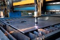 Plasma machine cutting a sheet of metal, metal cut process, metal cutting Royalty Free Stock Photo