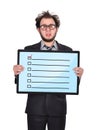 Plasma panel with checklist Royalty Free Stock Photo