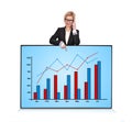 Plasma panel with graph Royalty Free Stock Photo