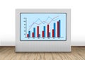 Plasma panel with graph Royalty Free Stock Photo