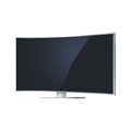 Plasma TV or televisor, vector icon or clipart. Royalty Free Stock Photo