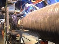 Plasma welding with a special welding machine. Welding underwater pipeline. Preparation and assembly of the underwater gas pipelin