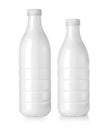 Plastc bottles with milk Royalty Free Stock Photo