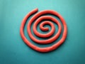 Plastecine spiral Royalty Free Stock Photo