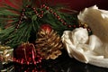 Plaster angel - Christmas background Royalty Free Stock Photo