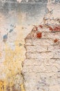 Plaster cement wall texture background. Old wall backdrop texture. Detail cracked wall