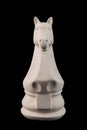 Plaster figurine chess piece horse