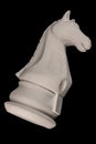 Plaster figurine chess piece horse Royalty Free Stock Photo